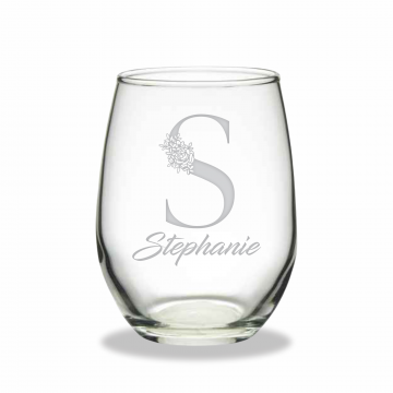 Elegance | Personalized 15oz Stemless Wine Glass